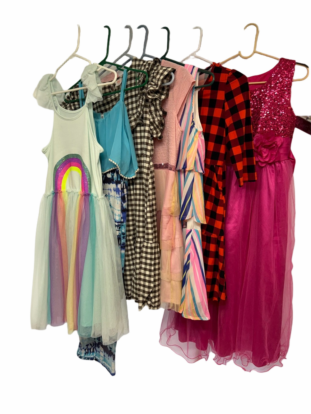 Girls XL 14/16 Dress Bundle Lot 8 Pc Cat & Jack Wonder Nation Party Casual